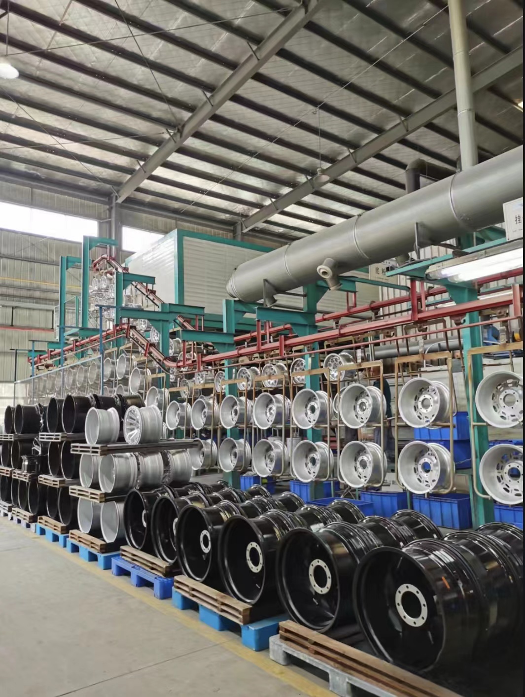 CNC machining line used for alloy wheel production